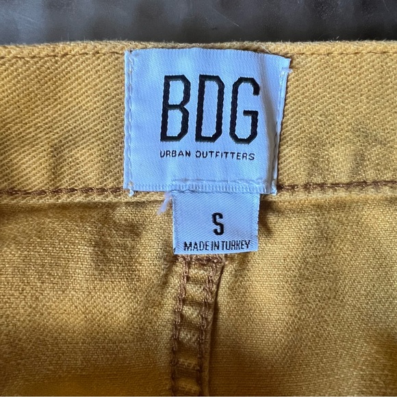 UO BDG Mustard Carpenter Denim Mini Skirt - Picture 7 of 12